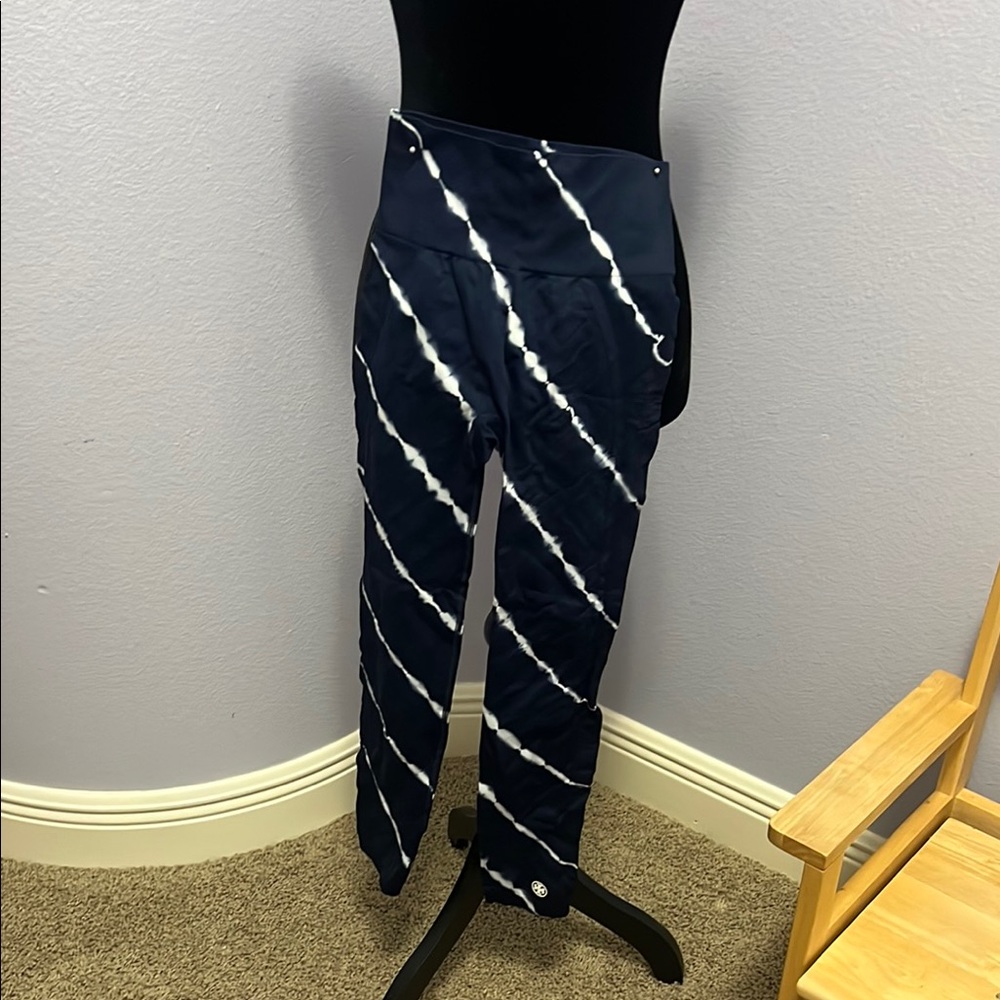 Tory Sport Navy Tie-Dye Women's Leggings